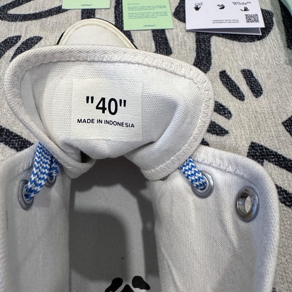 *SOLD* Off-White Vulcanized High Top Sneakers - Picture 4 of 8